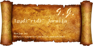 Igyártó Jarmila névjegykártya